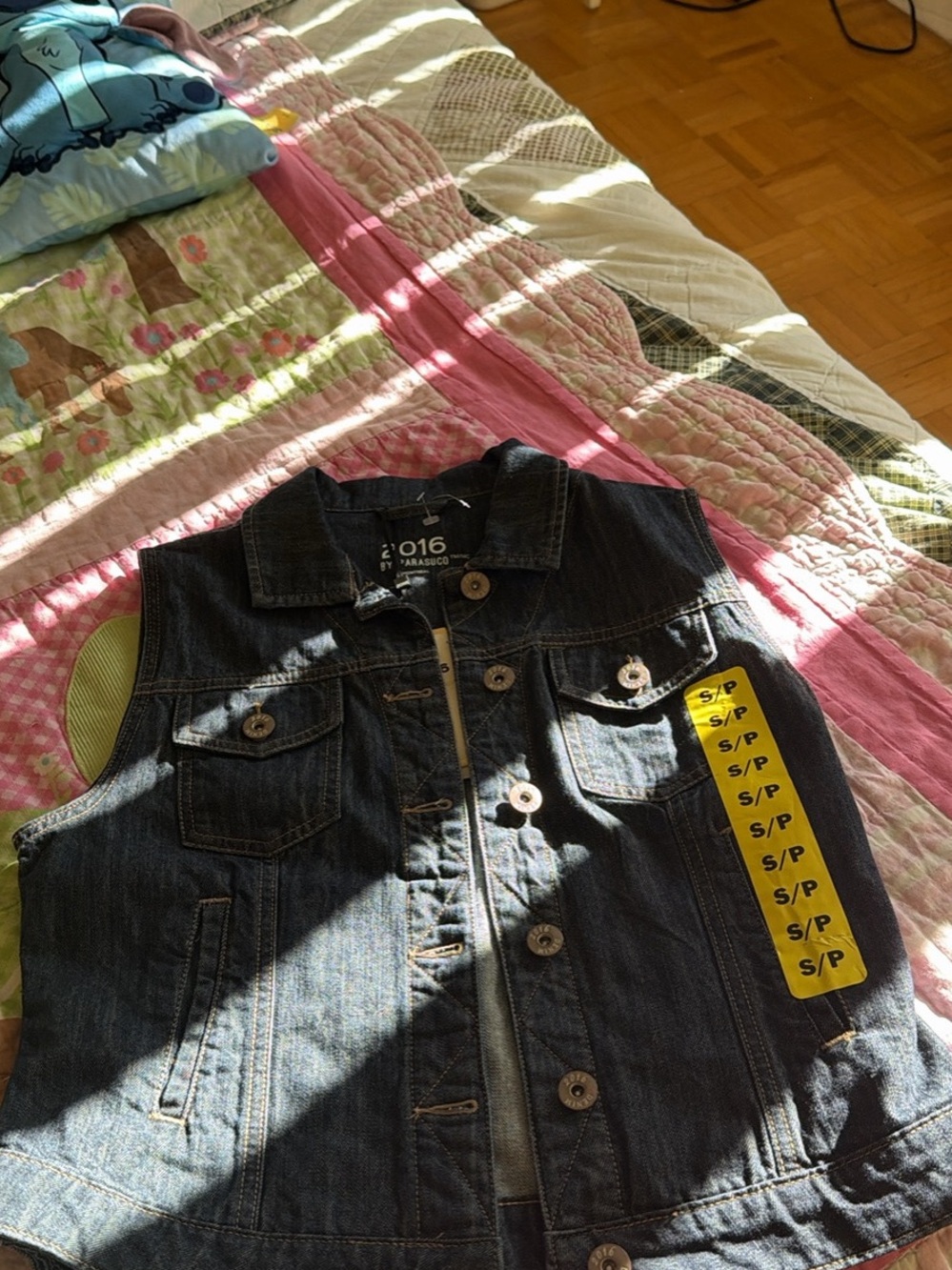Denim Vest Jacket - Dark Blue Kids Sleeveless Jacket